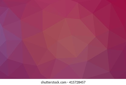 Light pink polygonal illustration, which consist of triangles. Triangular design for your business. Geometric background in Origami style with gradient.