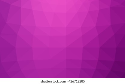 Light pink polygonal illustration, which consist of triangles. Triangular design for your business. Geometric background in Origami style with gradient.
