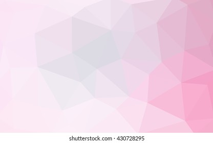 Light pink polygonal illustration, which consist of triangles. Triangular design for your business. Geometric background in Origami style with gradient.