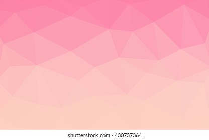Light pink polygonal illustration, which consist of triangles. Triangular design for your business. Geometric background in Origami style with gradient.