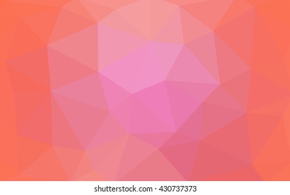 Light pink polygonal illustration, which consist of triangles. Triangular design for your business. Geometric background in Origami style with gradient.