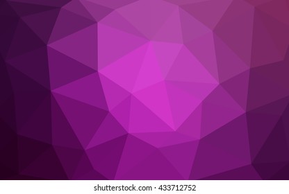 Light pink polygonal illustration, which consist of triangles. Triangular design for your business. Geometric background in Origami style with gradient.