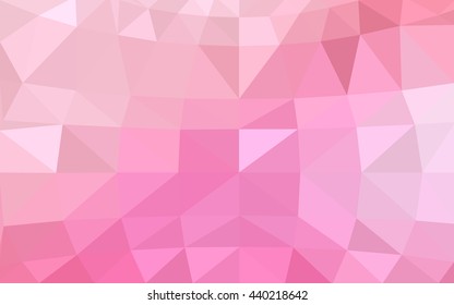 Light pink polygonal illustration, which consist of triangles. Triangular design for your business. Geometric background in Origami style with gradient.