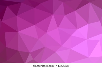 Light pink polygonal illustration, which consist of triangles. Triangular design for your business. Geometric background in Origami style with gradient.