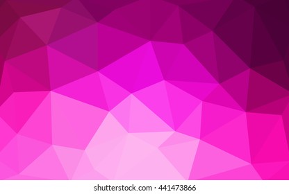 Light pink polygonal illustration, which consist of triangles. Triangular design for your business. Geometric background in Origami style with gradient.