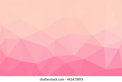 Light pink polygonal illustration, which consist of triangles. Triangular design for your business. Geometric background in Origami style with gradient.