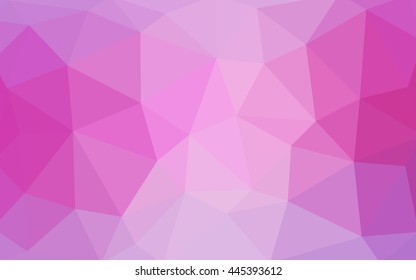 Light pink polygonal illustration, which consist of triangles. Triangular design for your business. Geometric background in Origami style with gradient.