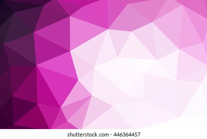 Light pink polygonal illustration, which consist of triangles. Triangular design for your business. Geometric background in Origami style with gradient.