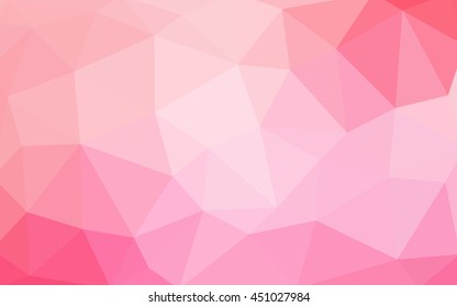 Light pink polygonal illustration, which consist of triangles. Triangular design for your business. Geometric background in Origami style with gradient.