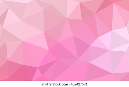 Light pink polygonal illustration, which consist of triangles.