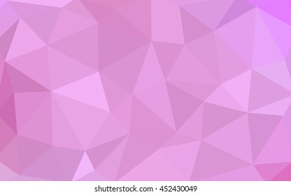 Light pink polygonal illustration, which consist of triangles. Triangular design for your business. Geometric background in Origami style with gradient.