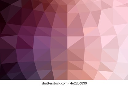 Light pink polygonal illustration, which consist of triangles. Triangular design for your business. Geometric background in Origami style with gradient.