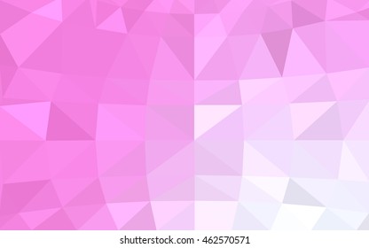 Light pink polygonal illustration, which consist of triangles. Triangular design for your business. Geometric background in Origami style with gradient.