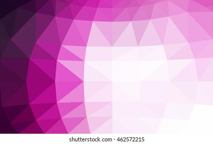 Light pink polygonal illustration, which consist of triangles. Triangular design for your business. Geometric background in Origami style with gradient.