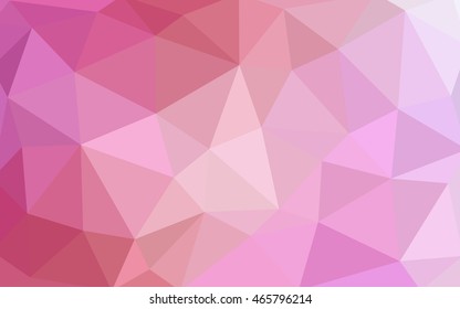 Light pink polygonal illustration, which consist of triangles. Triangular design for your business. Geometric background in Origami style with gradient.