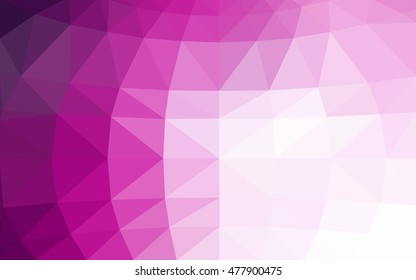 Light pink polygonal illustration, which consist of triangles. Triangular design for your business. Geometric background in Origami style with gradient.