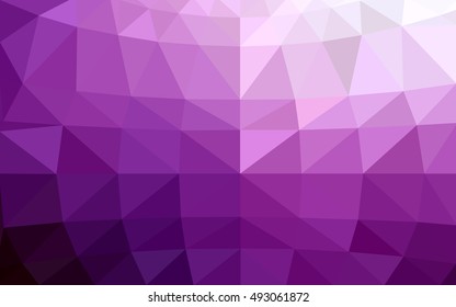 Light pink polygonal illustration, which consist of triangles. Triangular design for your business. Geometric background in Origami style with gradient.