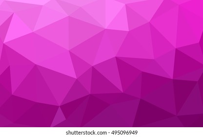 Light pink polygonal illustration, which consist of triangles. Triangular design for your business. Geometric background in Origami style with gradient.