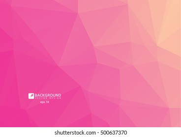 Light pink polygonal illustration, which consist of triangles.