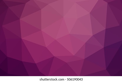 Light pink polygonal illustration, which consist of triangles. Triangular design for your business. Geometric background in Origami style with gradient.