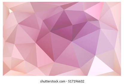 Light Pink polygonal illustration, which consist of triangles. Triangular pattern for your business design. Geometric background in Origami style with gradient. 