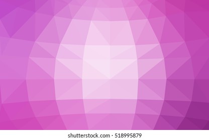 Light pink polygonal illustration, which consist of triangles. Triangular design for your business. Geometric background in Origami style with gradient.