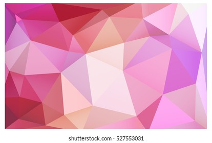 Light pink polygonal illustration, which consist of triangles. Triangular design for your business. Creative geometric background in Origami style with gradient.