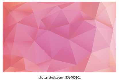 Light Pink polygonal illustration, which consist of triangles. Triangular design for your business. Creative geometric background in Origami style with gradient