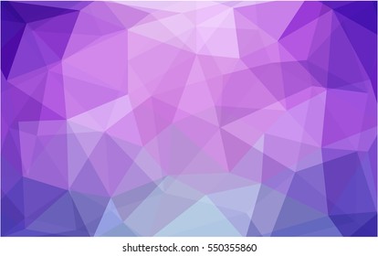 Light Pink polygonal illustration, which consist of triangles. Triangular design for your business. Creative geometric background in Origami style with gradient