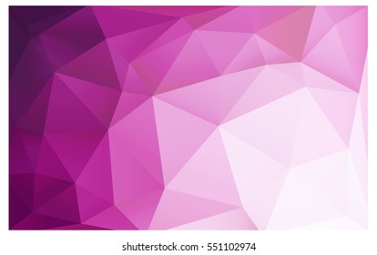 Light Pink polygonal illustration, which consist of triangles. Triangular design for your business. Creative geometric background in Origami style with gradient