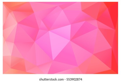 Light Pink polygonal illustration, which consist of triangles. Triangular design for your business. Creative geometric background in Origami style with gradient