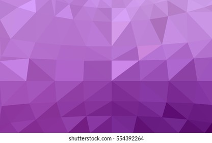 Light pink polygonal illustration, which consist of triangles. Triangular design for your business. Geometric background in Origami style with gradient.