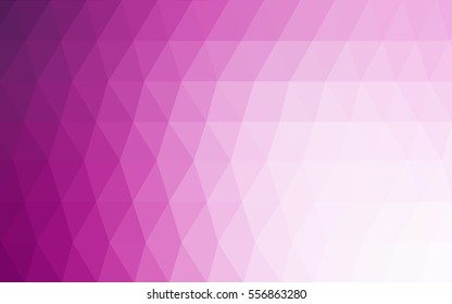 Light Pink polygonal illustration, which consist of triangles. Triangular design for your business. Creative geometric background in Origami style with gradient