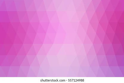 Light Pink polygonal illustration, which consist of triangles. Triangular design for your business. Creative geometric background in Origami style with gradient