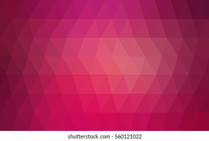 Light Pink polygonal illustration, which consist of triangles. Triangular pattern for your business design. Geometric background in Origami style with gradient. 