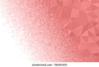 Light Pink polygonal illustration, which consist of triangles. Triangular design for your business. Creative geometric background in Origami style with gradient