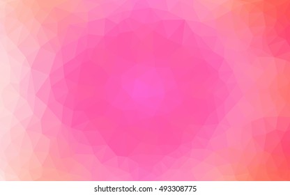 Light pink polygonal template. Modern geometrical abstract illustration with gradient. The template can be used as a background for cell phones.