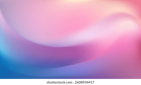 Light pink purple gradient iridescent background. Rainbow colored pearlescent bg. Unicorn modern hologram neon wallpaper. Chrome cosmic print. Vector illustration, EPS 10.