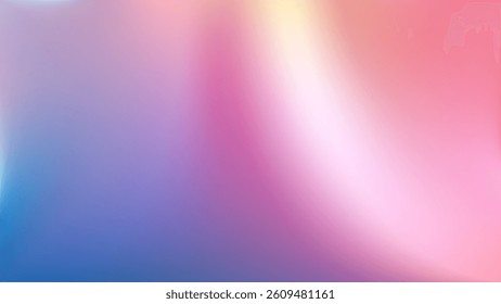 Light pink purple gradient iridescent background. Rainbow colored pearlescent bg. Unicorn modern hologram neon wallpaper. Chrome cosmic print. Vector illustration, EPS 10.
