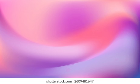 Light pink purple gradient iridescent background. Rainbow colored pearlescent bg. Unicorn modern hologram neon wallpaper. Chrome cosmic print. Vector illustration, EPS 10.