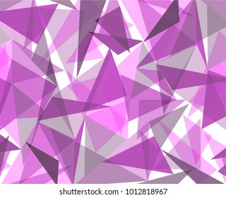 Light pink and purple vector abstract textured polygonal background. Triangle design. Pattern can be used for background