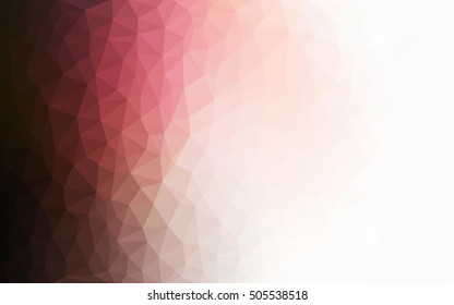 Light pink, red blurry triangle background. A completely new color illustration in a vague style. Brand-new style for your business design.