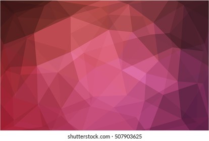 Light pink, red low poly template. Brand-new colored illustration in blurry style with gradient. Brand-new style for your business design.