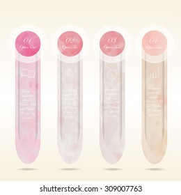 Light pink red number banner on summer and autumn season
