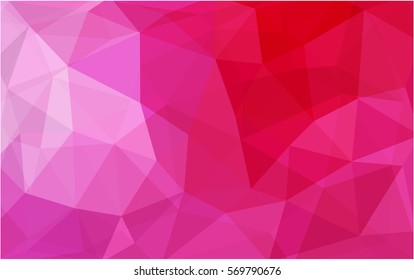 Light Pink Red Pattern. Triangular template. Geometric sample. Repeating routine with triangle shapes. Texture for your design. Pattern can be used for background.
