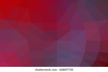 Light pink, red polygonal illustration, which consist of triangles. Triangular design for your business. Geometric background in Origami style with gradient.