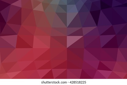 Light pink, red polygonal illustration, which consist of triangles. Triangular design for your business. Geometric background in Origami style with gradient.
