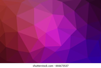 Light pink, red polygonal illustration, which consist of triangles. Triangular design for your business. Geometric background in Origami style with gradient.