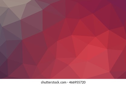 Light pink, red polygonal illustration, which consist of triangles. Triangular design for your business. Geometric background in Origami style with gradient.