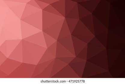 Light pink, red polygonal illustration, which consist of triangles. Triangular design for your business. Geometric background in Origami style with gradient.
